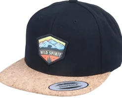 Bear Mountain Patch Black/Cork Snapback - Wild Spirit