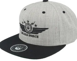Beard Force Grey/Black Snapback - Bearded Man