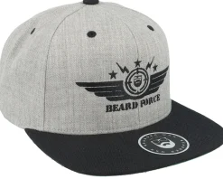 Beard Force Grey/Black Snapback - Bearded Man