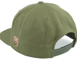 Beard Label Patch Olive Snapback - Bearded Man