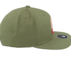 Beard Label Patch Olive Snapback - Bearded Man