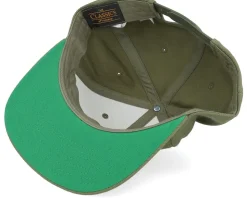 Beard Label Patch Olive Snapback - Bearded Man