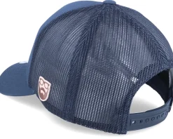 Beard Label Patch 5-Panel Retro Navy Trucker - Bearded Man