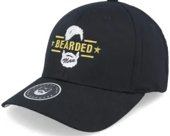 Beard Logo Black Flexfit - Bearded Man