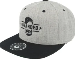 Beard Logo Grey/Black Snapback - Bearded Man