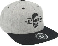 Beard Logo Grey/Black Snapback - Bearded Man