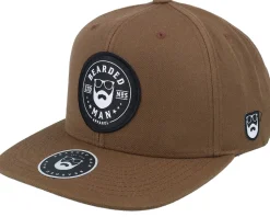 Beard Logo R Classic Tan Snapback - Bearded Man