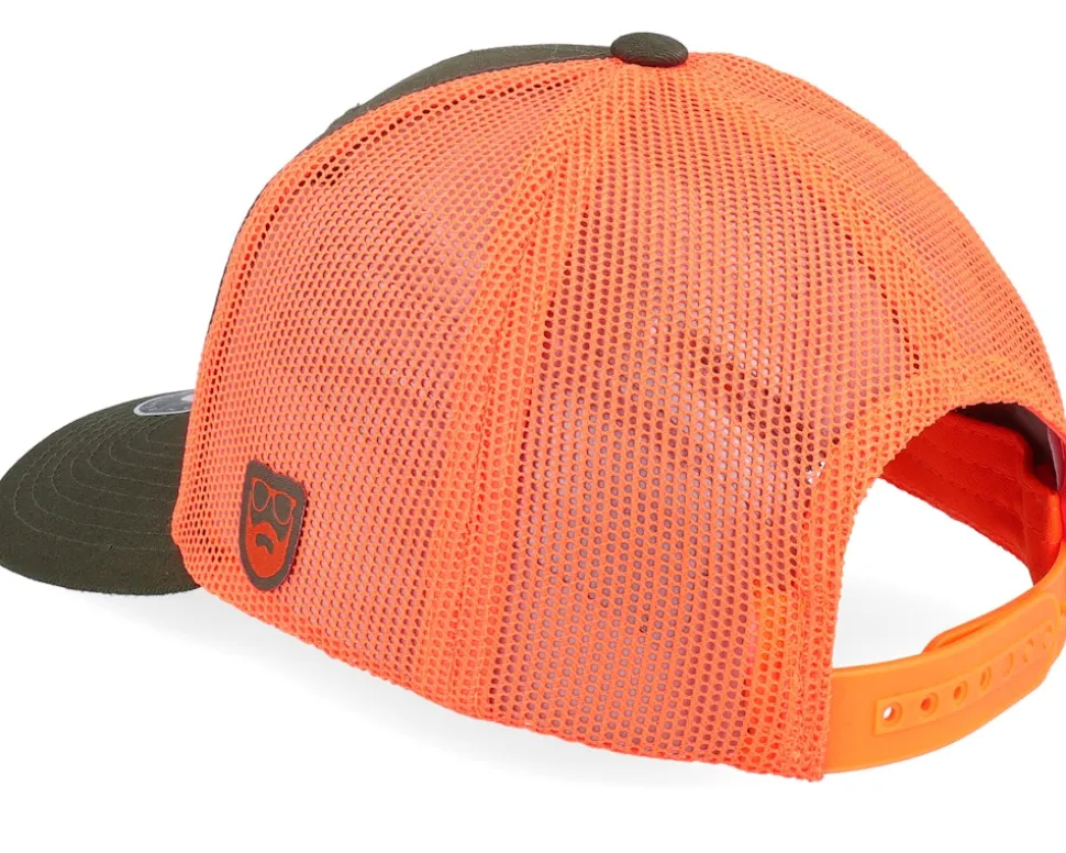 Beard Logo R Dark Mash/Fluorescent Orange Trucker - Bearded Man