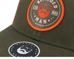 Beard Logo R Dark Mash/Fluorescent Orange Trucker - Bearded Man