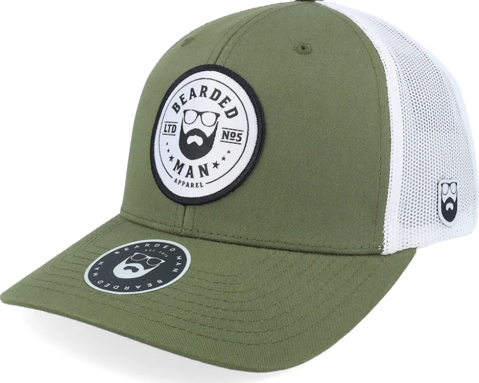 Beard Logo R Dark Mash/Fluorescent Orange Trucker - Bearded Man