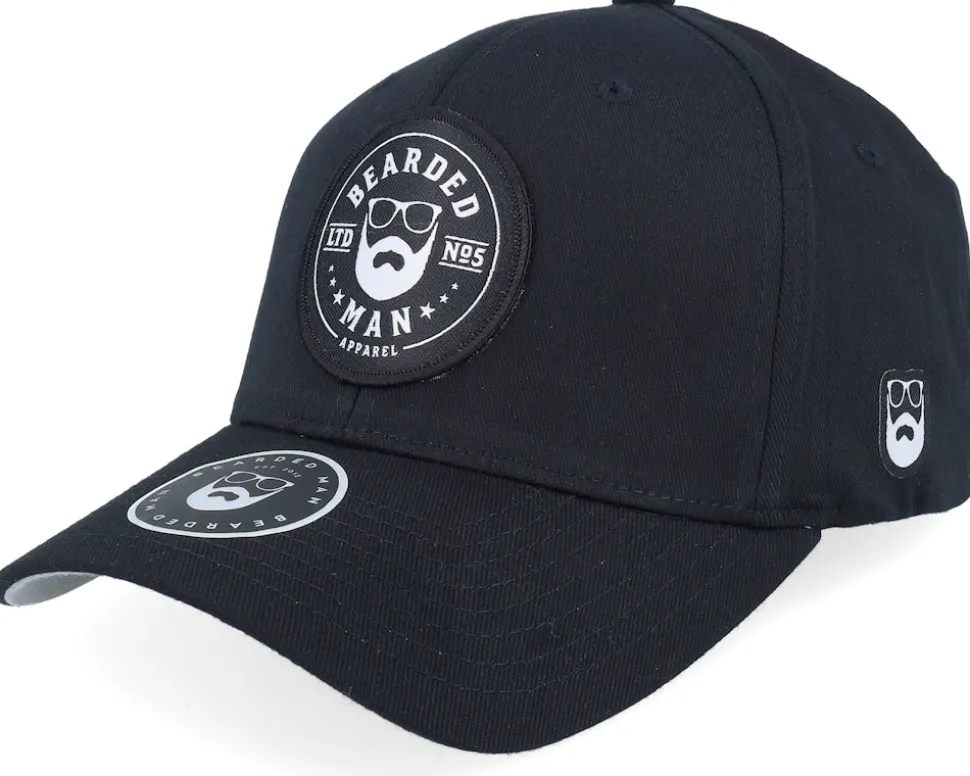 Beard Logo R Wooly Combed Black Flexfit - Bearded Man