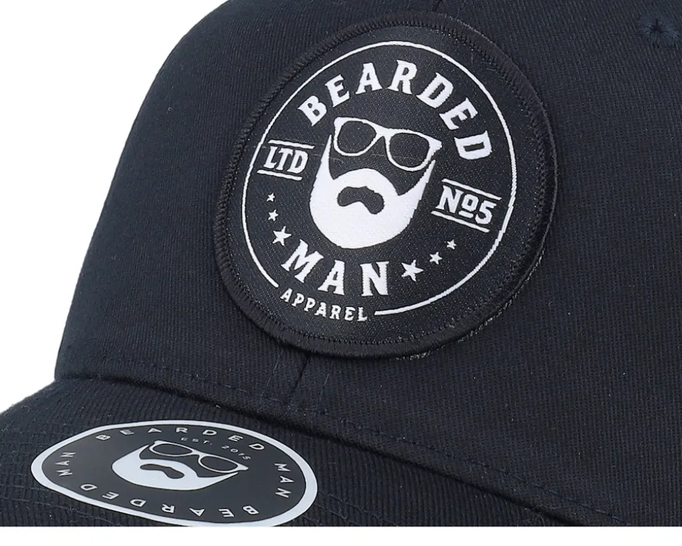 Beard Logo R Wooly Combed Black Flexfit - Bearded Man