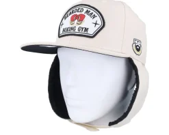 Bearded Boxing Gym Canvas Beige/Black Earflap - Bearded Man