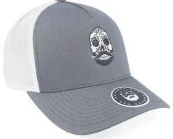 Bearded Calaveras Scull Grey/White Trucker - Bearded Man