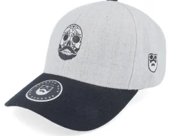 Bearded Calaveras Scull Grey/Black Snapback - Bearded Man