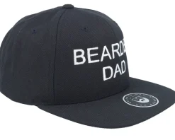 Bearded Dad Black Snapback - Bearded Man