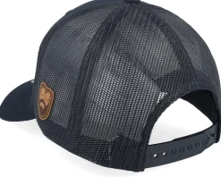 Bearded Lumber Jack Engraved Patch Black Trucker - Bearded Man