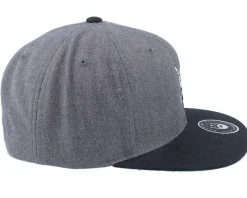 Bearded Rock Sign Scull Grey/Black Snapback - Bearded Man