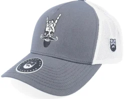 Bearded Rock Sign Scull Grey/White Trucker - Bearded Man