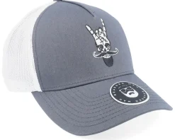 Bearded Rock Sign Scull Grey/White Trucker - Bearded Man