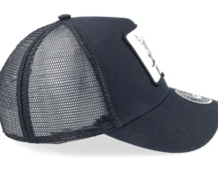 Bearded Rock Sign Scull Patch Black Trucker - Bearded Man