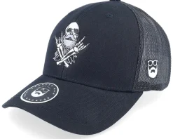 Bearded Rockstar Scull Black Trucker - Bearded Man