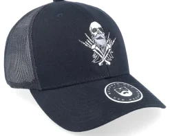 Bearded Rockstar Scull Black Trucker - Bearded Man