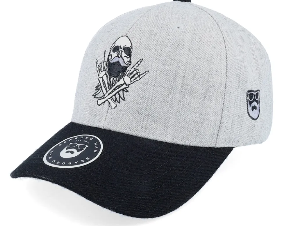 Bearded Rockstar Scull Grey/Black Adjustable - Bearded Man