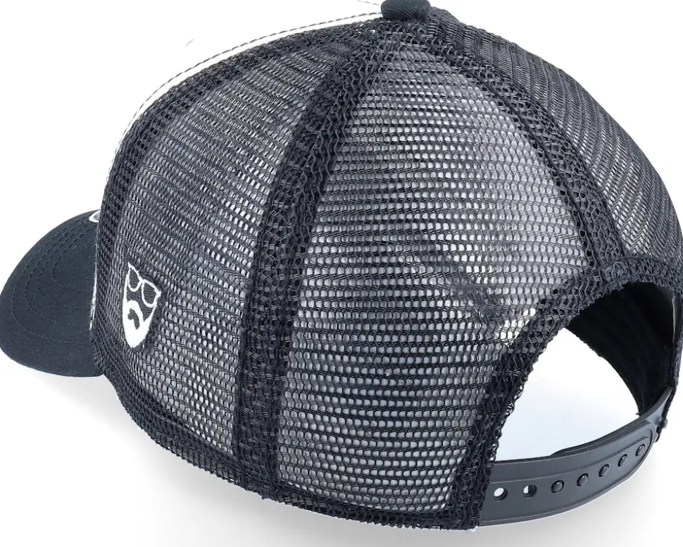 Bearded Rockstar Scull Patch Black/White Trucker - Bearded Man