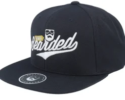Bearded Script Black Snapback - Bearded Man
