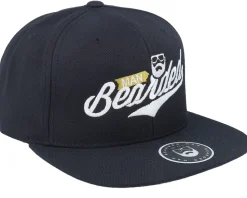 Bearded Script Black Snapback - Bearded Man