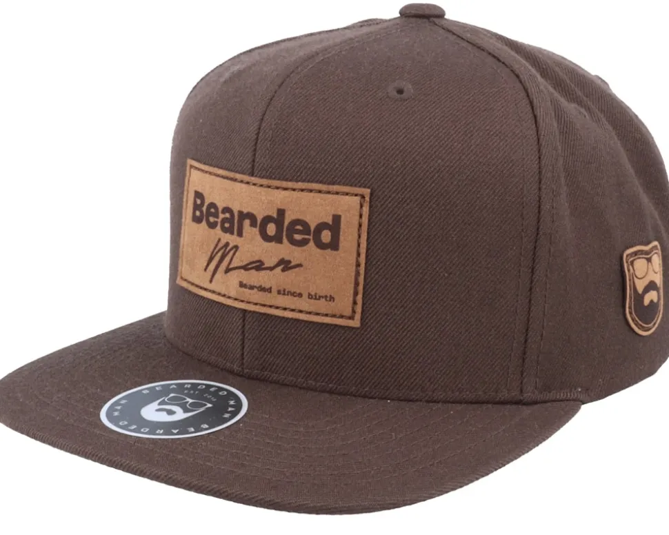Bearded Since Birth Patch Brown Snapback - Bearded Man