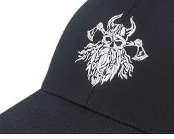 Bearded Skull Axe Wooly Combed Black Flexfit - Vikings