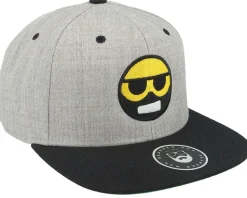 Bearded Smiley Grey/Black Snapback - Bearded Man