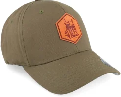 Bearded Viking Helmet Olive Flexfit Wooly Combed - Vikings