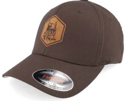 Bearded Viking Helmet Olive Flexfit Wooly Combed - Vikings