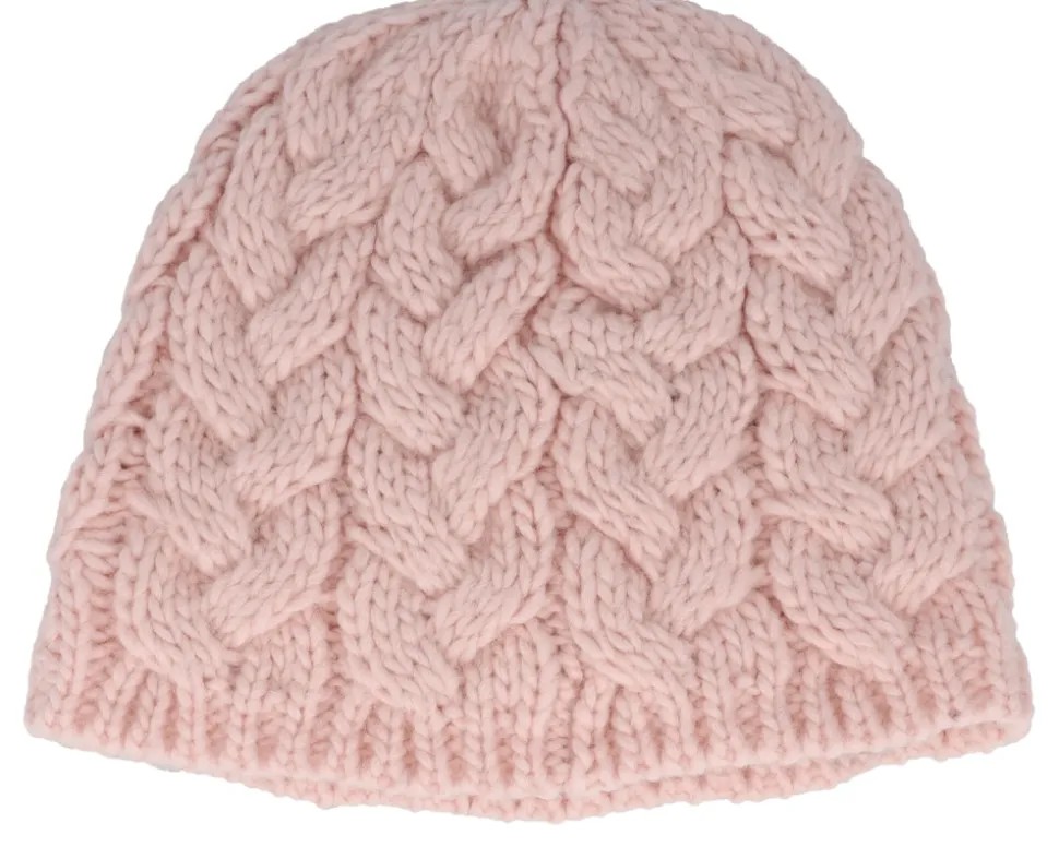 Beautiful Cabl knit Pink Beanie - Seeberger