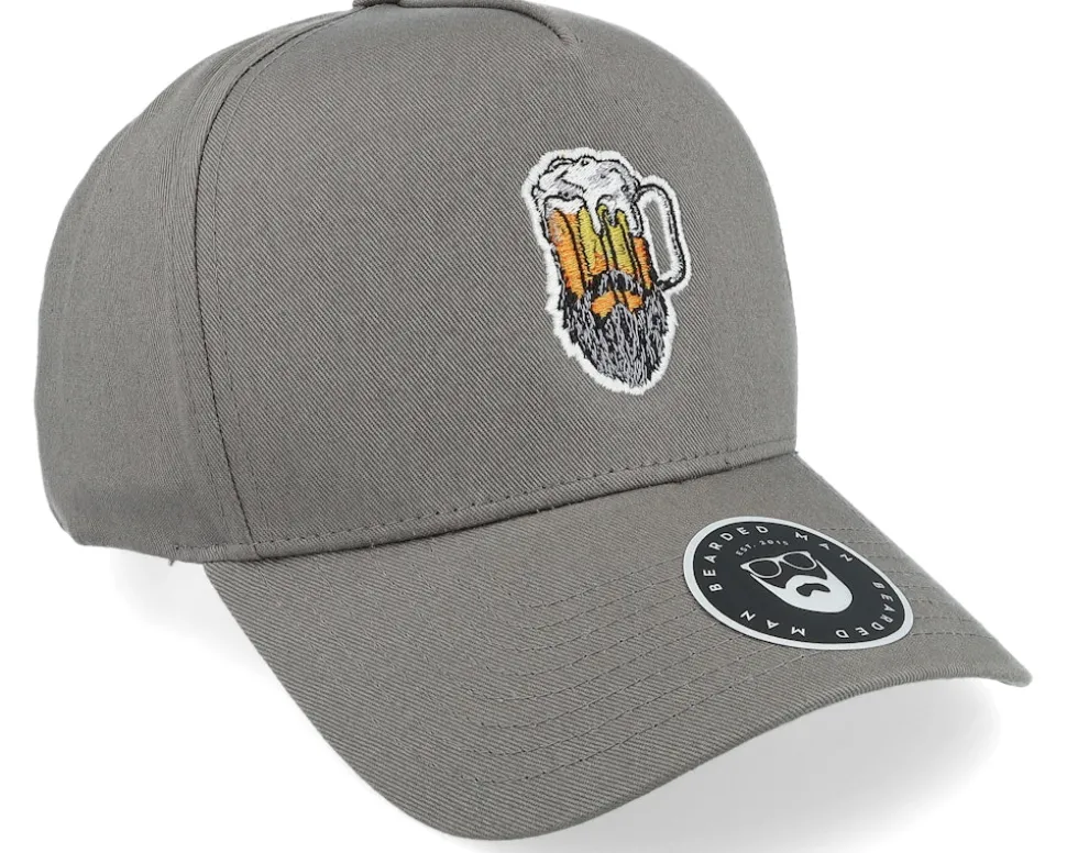 Beer Man Logo Grey A-Frame Adjustable - Bearded Man