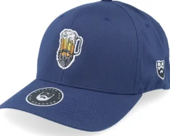 Beer Man Logo Navy Flexfit - Bearded Man