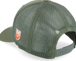 Beer Man Logo Olive Trucker - Bearded Man