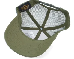 Beer Man Logo Olive Trucker - Bearded Man