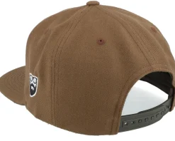 Beer Man Logo Tan Snapback - Bearded Man