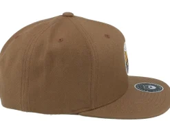 Beer Man Logo Tan Snapback - Bearded Man