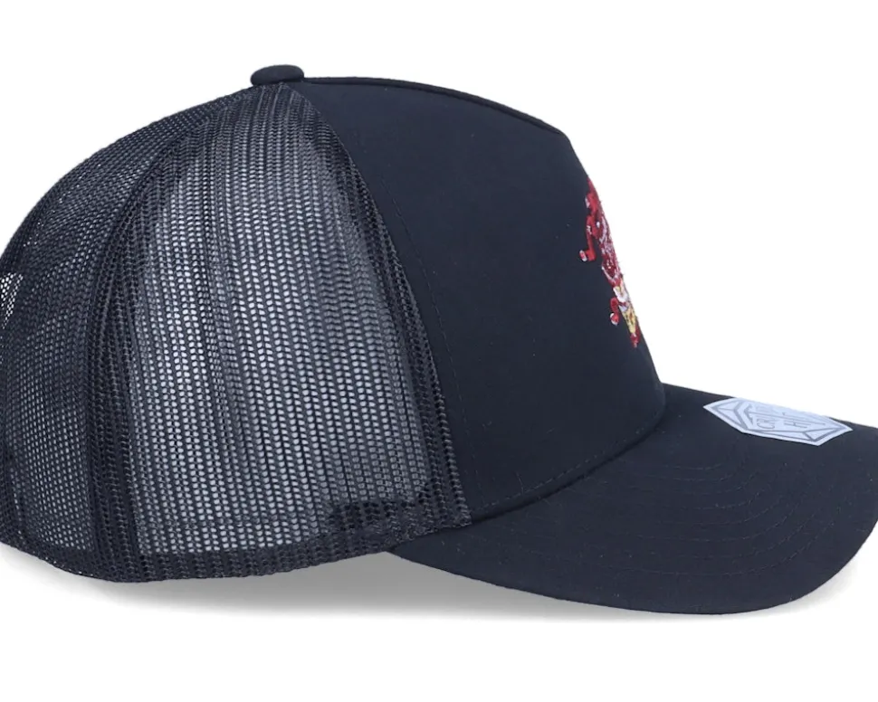 Behold The Evil Eye D20 5-Panel Black Trucker - Critiql Hit