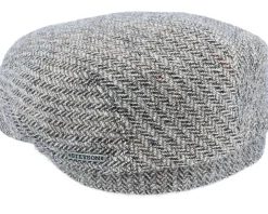 Belfast Driver Cap Virgin Wool Herringbone Flat Cap - Stetson