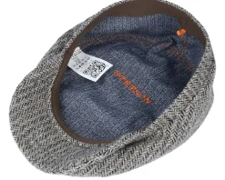 Belfast Driver Cap Virgin Wool Herringbone Flat Cap - Stetson
