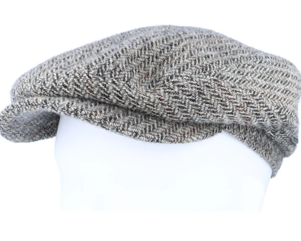 Belfast Driver Cap Virgin Wool Herringbone Flat Cap - Stetson