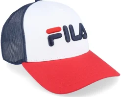 Beppu Linear Logo White/Red/Blue Trucker - Fila