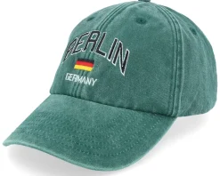 Berlin Germany Washed Black Dad Cap - Iconic