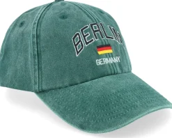 Berlin Germany Washed Green Dad Cap - Iconic